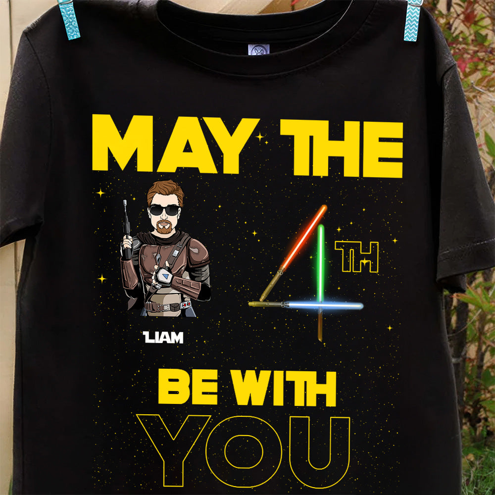 Personalized May the 4th T-Shirt Custom Name Gift for Family