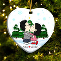 Personalized Ceramic Ornament for Couples - Christmas Gift