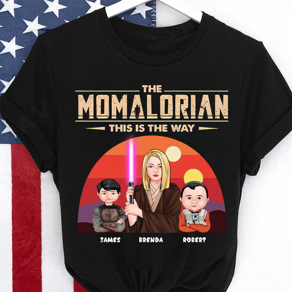 Personalized Momalorian Shirt Custom Name Gift for Mom