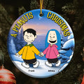 Personalized Peanuts Christmas Ornament Gift for Couple