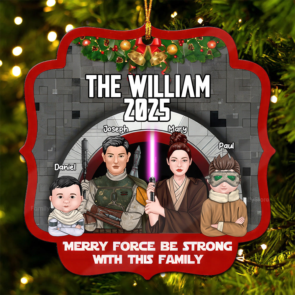 Personalized Wood Christmas Ornament Custom Family Design Gift
