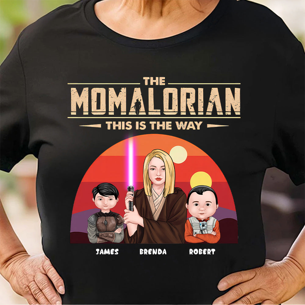 Personalized Momalorian Shirt Custom Name Gift for Mom