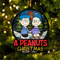 Personalized Wood Christmas Ornament Couples Gift - Peanuts Theme