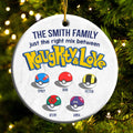 Personalized Ceramic Family Ornament Just the Right Mix of Naughty and Love Gift