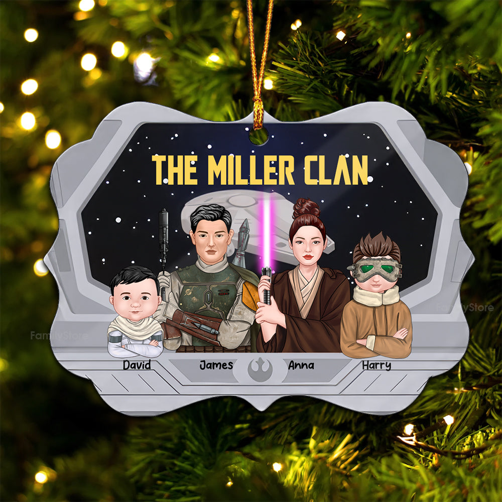 Personalized Family Wood Ornament Custom Clan Name Gift Idea