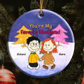 Personalized Ceramic Ornament You're My Favorite Blockhead Gift for Couple