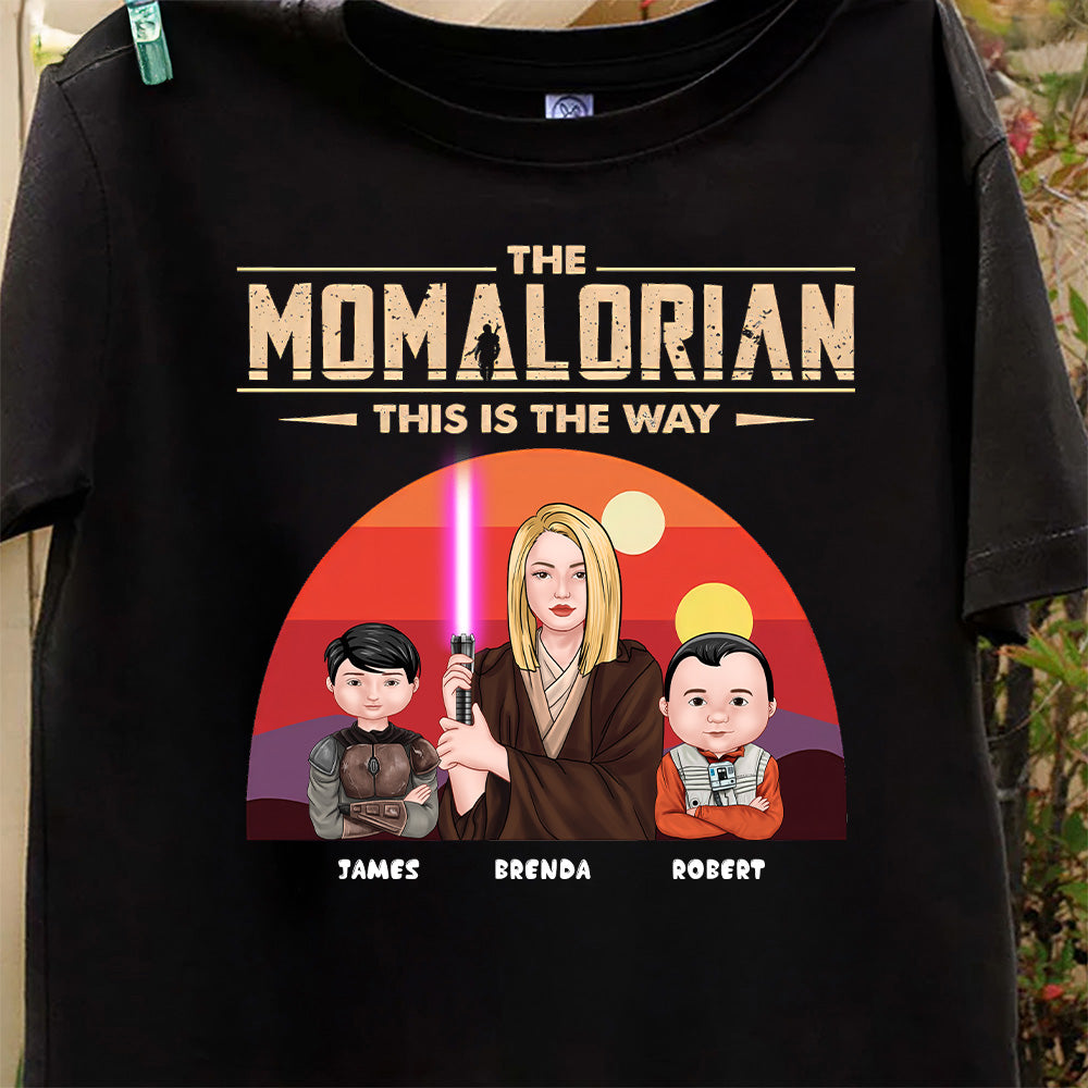 Personalized Momalorian Shirt Custom Name Gift for Mom