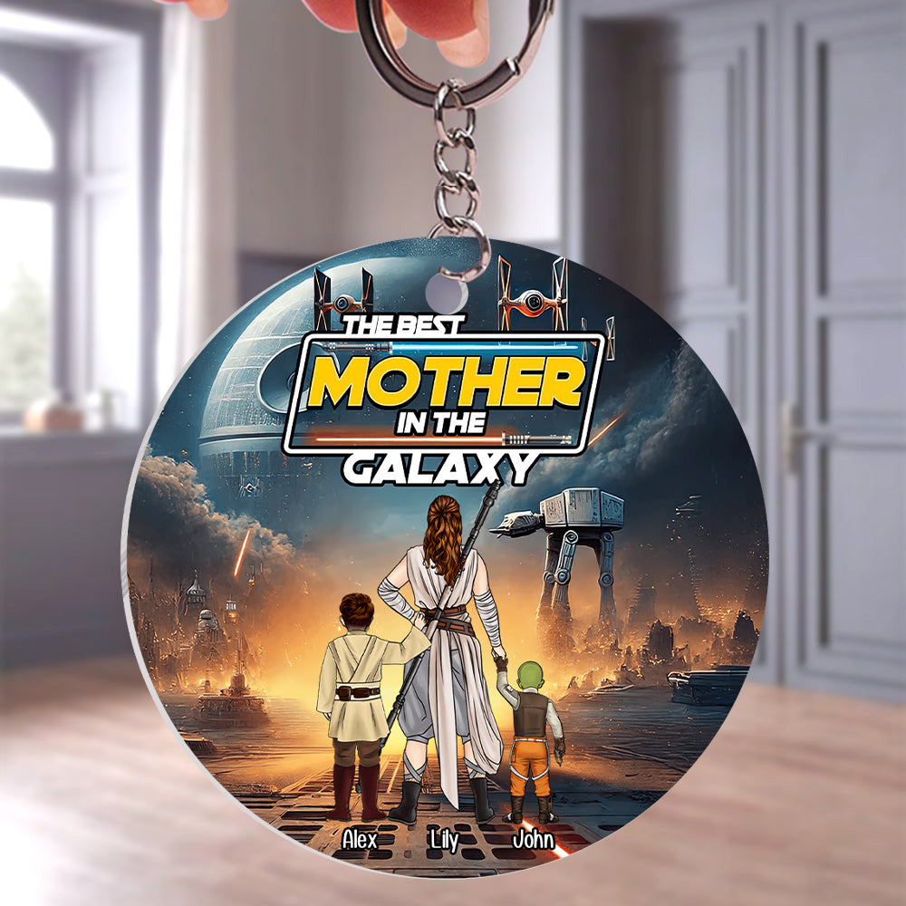 Personalized Mother in the Galaxy Acrylic Keychain Gift for Mom, Grandma, Wife