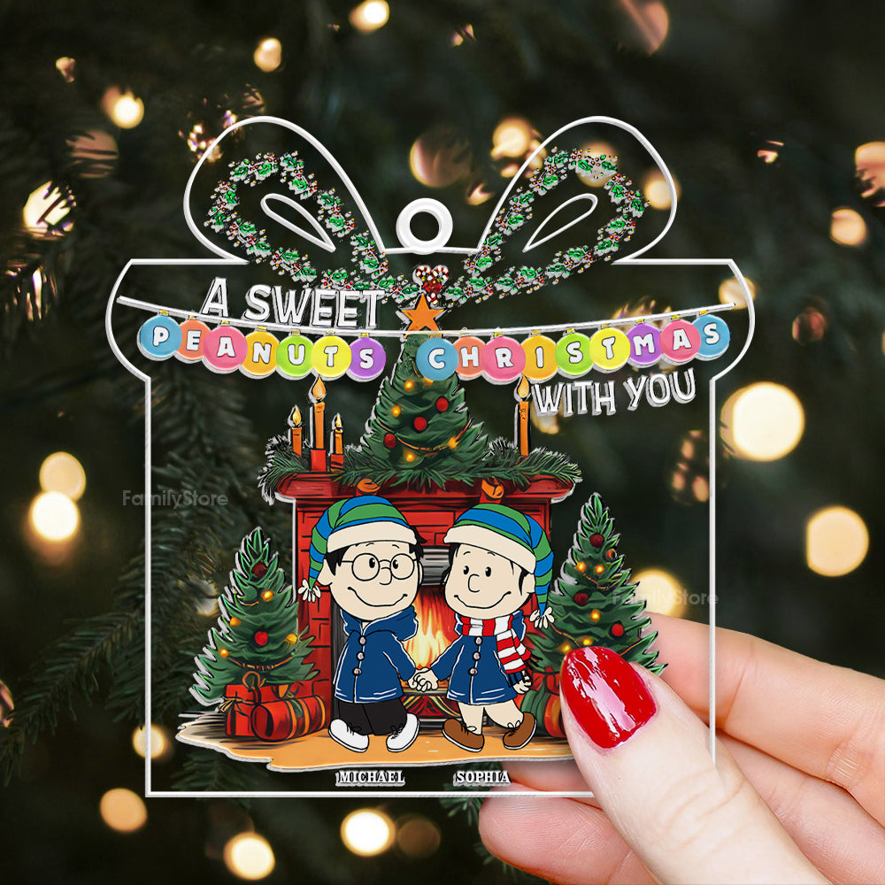 Personalized Acrylic Christmas Ornament for Couples - Unique Holiday Gift