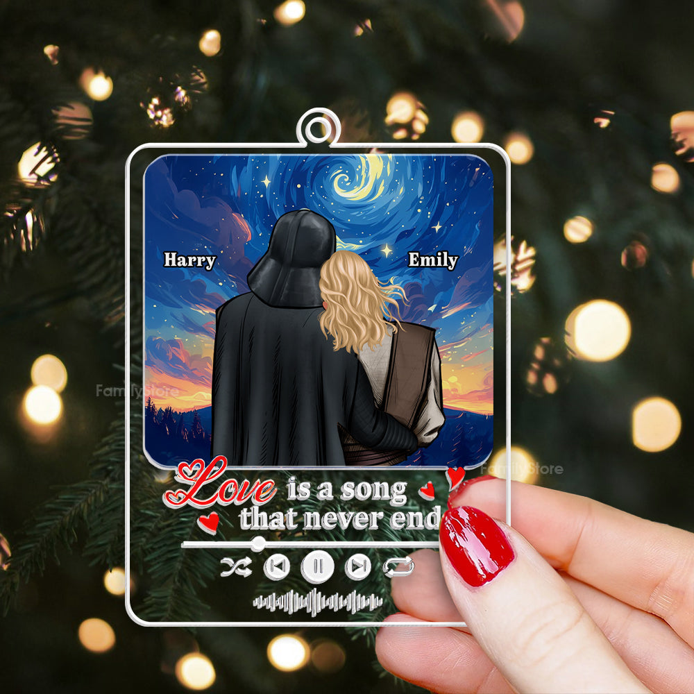 Personalized Acrylic Ornament Love Gift for Couples | Custom Name