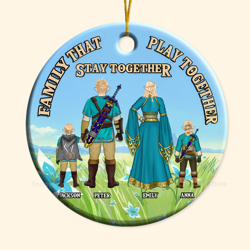 Personalized Zelda Family Ornament Custom Name Gift for Family