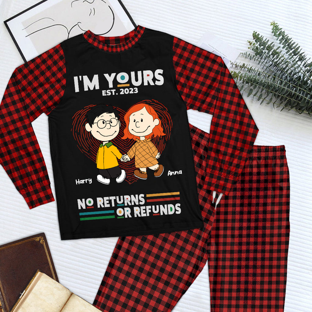 Personalized Unisex Pajama Set with Cute Couple Quote Gift for Couples