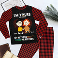 Personalized Unisex Pajama Set with Cute Couple Quote Gift for Couples