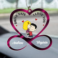 Personalized Acrylic Car Ornament for Couples - Love Gift