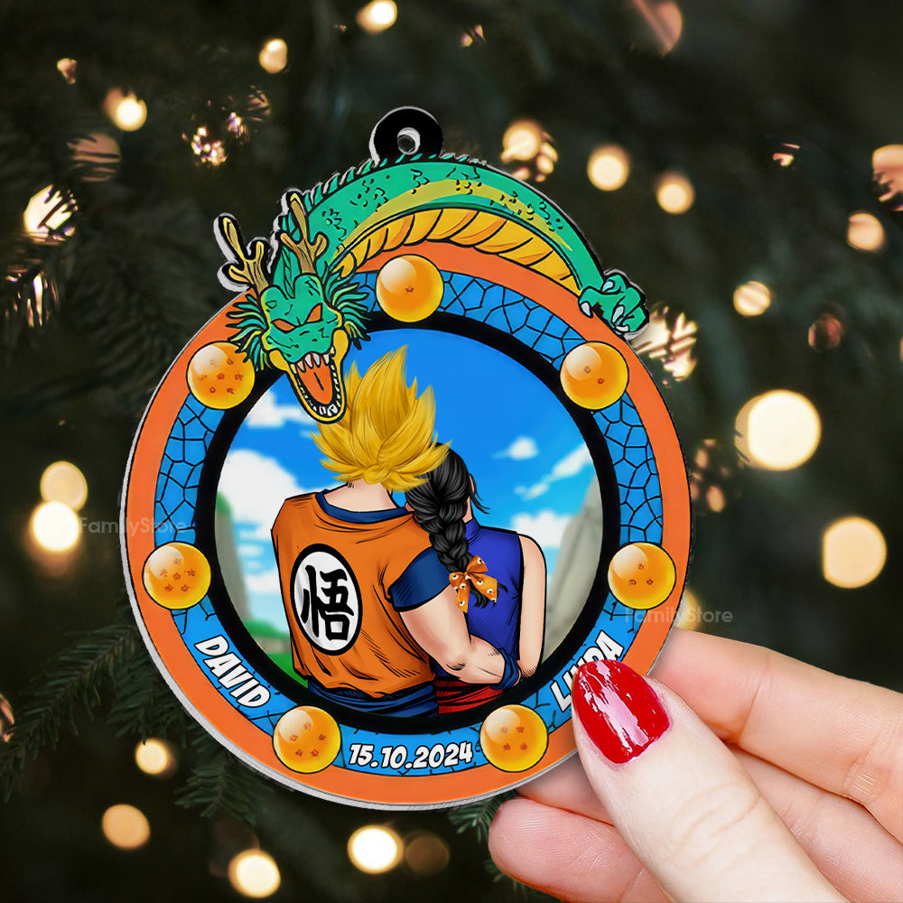 Personalized Acrylic Ornament with Custom Names for Couples Gift