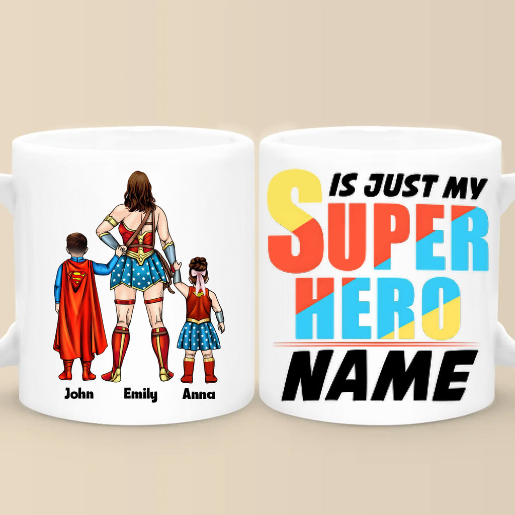 Personalized Superhero Mug Gift for Mom | Custom Names
