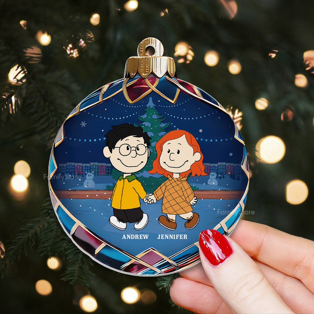 Personalized Acrylic Christmas Ornament for Couple Gift