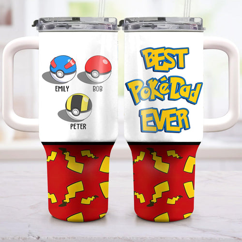Personalized 40oz Tumbler Cup with Straw for Dad | Father's Day Gift Tumbler GradoCreations
