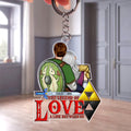 Personalized Zelda Acrylic Keychain for Couples Gift Idea