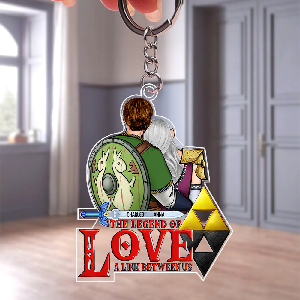 Personalized Zelda Acrylic Keychain for Couples Gift Idea