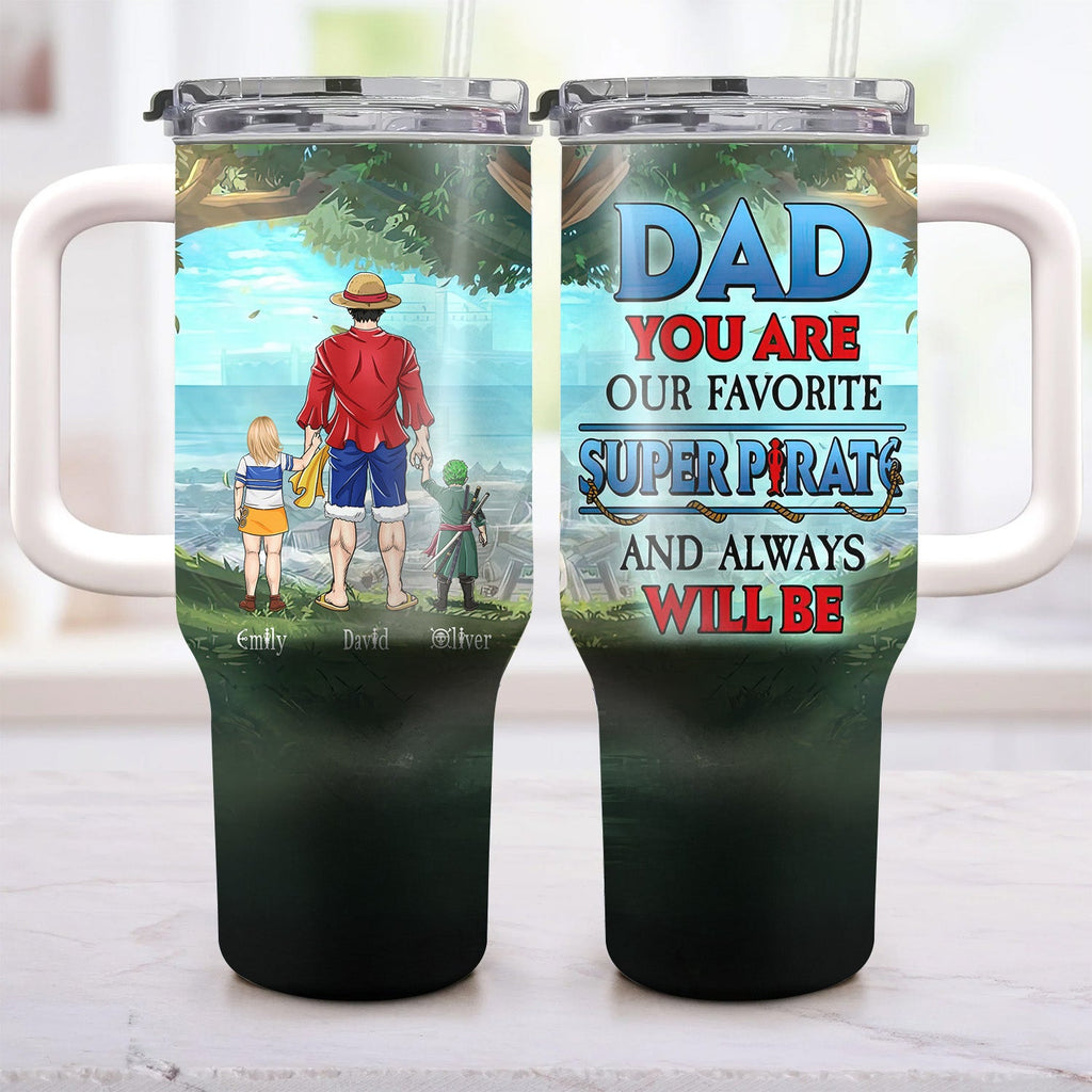 Personalized 40oz Tumbler with Straw for Dad | Father's Day Gift