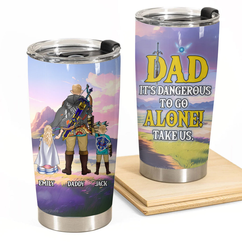 Personalized Stainless Steel Tumbler Dad Gift Adventure Custom Family Design