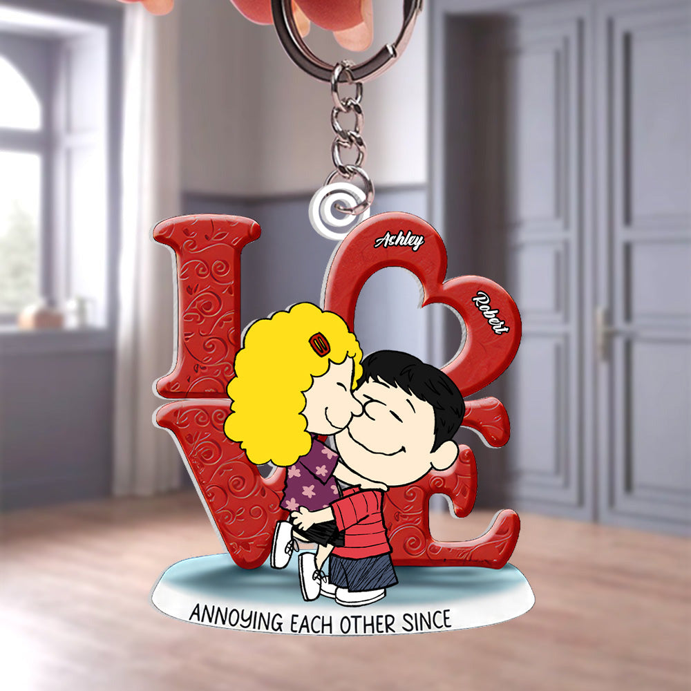 Personalized Acrylic Keychain for Couples - Annoying Each Other Gift