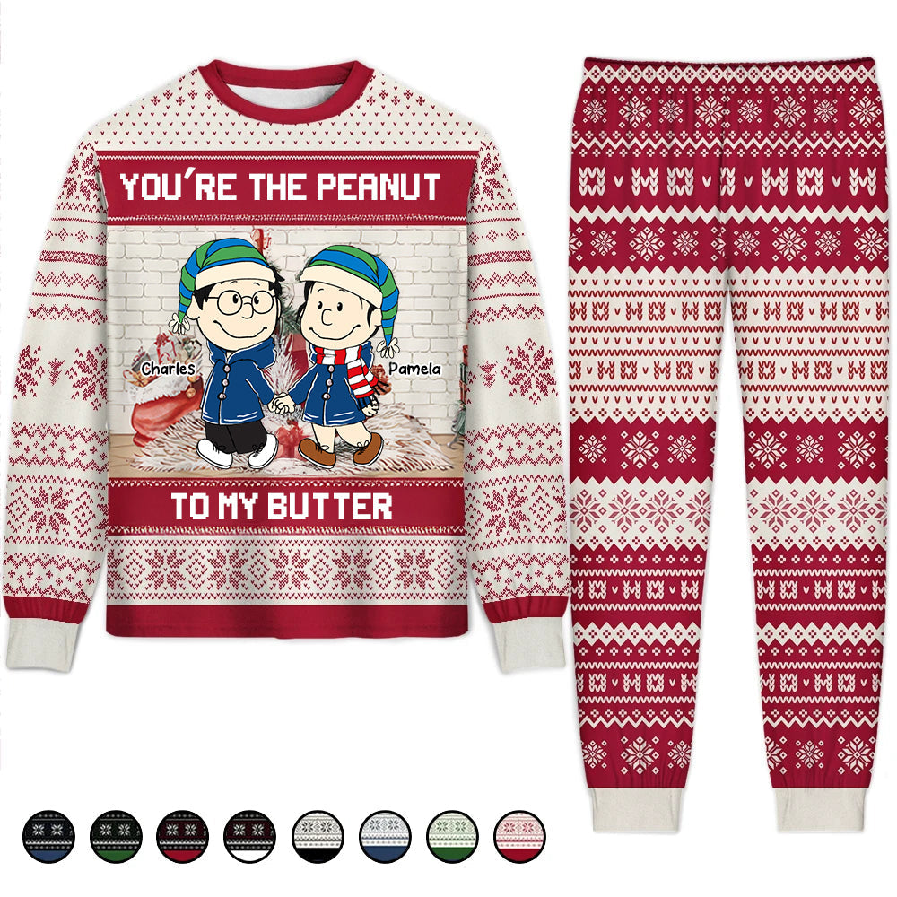 Personalized Unisex Pajama Set Sweet Couple Gift for Anniversary or Valentine's Day