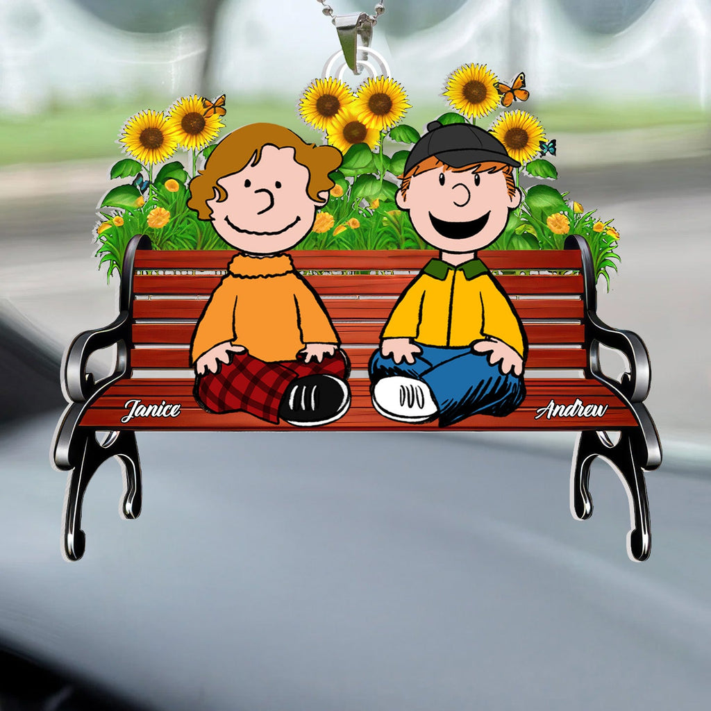 Personalized Car Ornament Acrylic Keychain for Couple Gift
