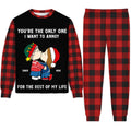 Personalized Unisex Pajamas Set for Couples with Custom Names - Fun Gift for Anniversary or Valentine's Day