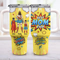 Personalized Superhero Mom 40oz Tumbler Custom Name Gift for Mother's Day