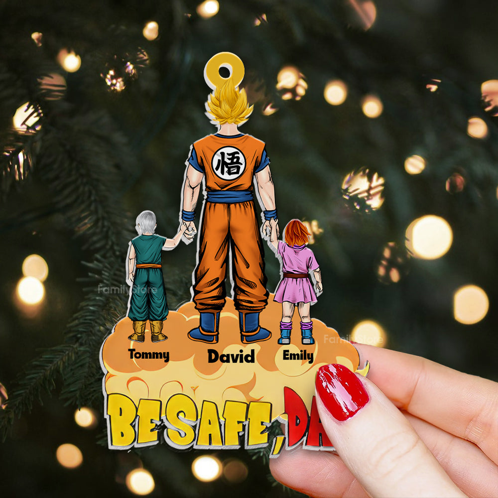 Personalized Acrylic Ornament Super Saiyan Dad Gift for Him