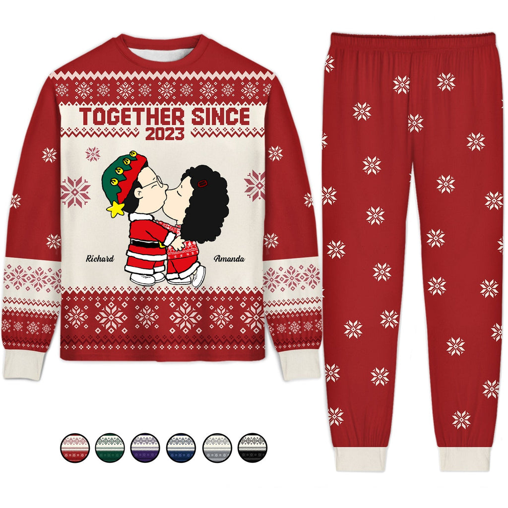Personalized Unisex Pajama Set Together Since 2023 Gift for Couples