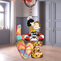 Personalized Summer Beach Peanut Keychain Gift for Couples