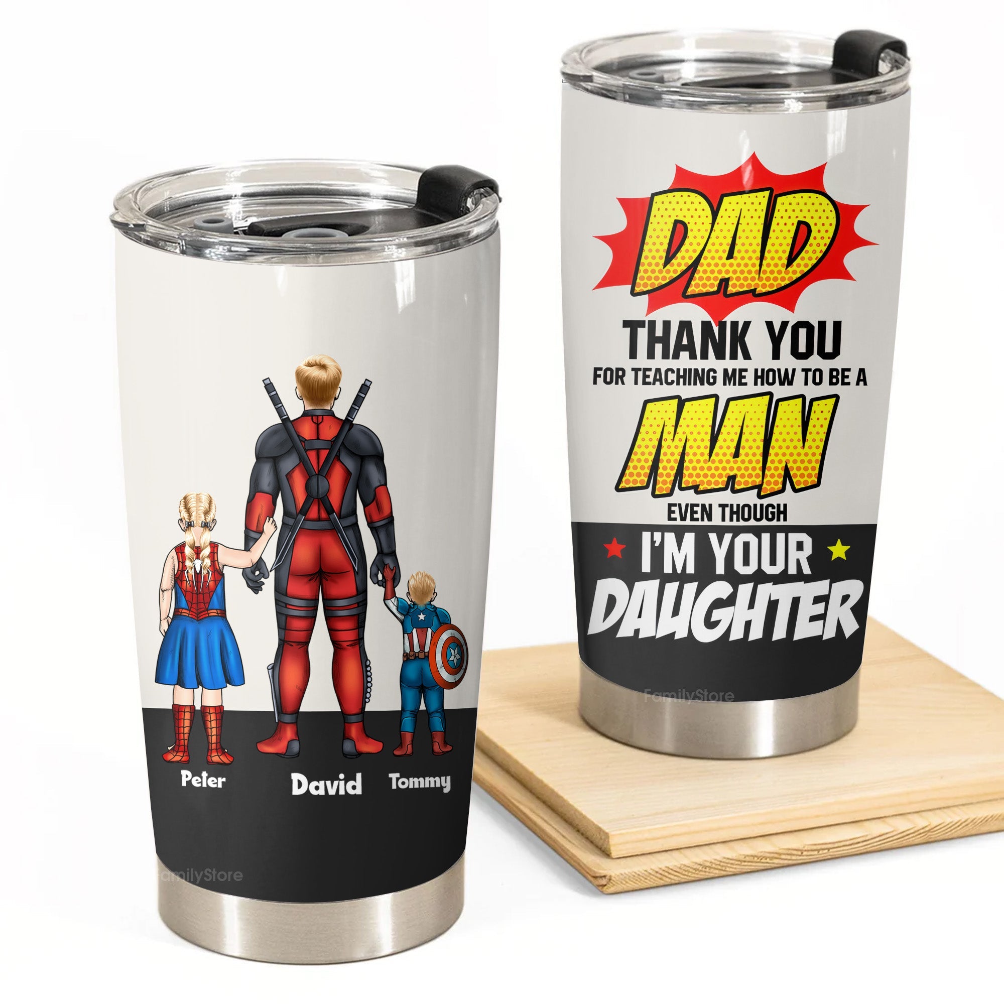 Personalized Dad Tumbler Thank You Gift for Father’s Day