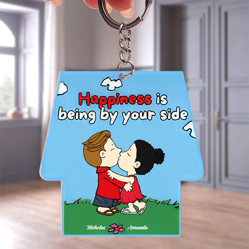 Personalized Acrylic Keychain Gift for Couple | Custom Love Keychain