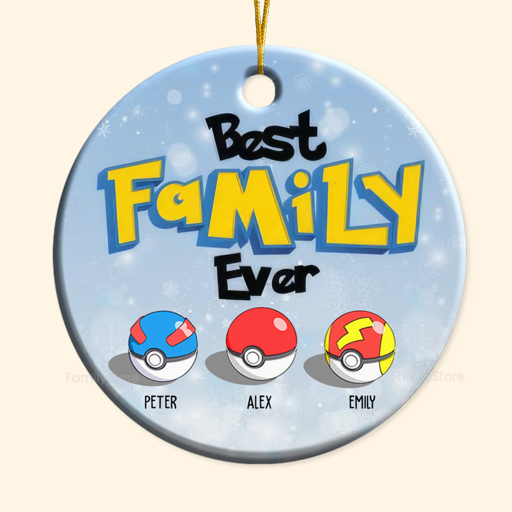 Personalized Family Ceramic Ornament Custom Name Gift