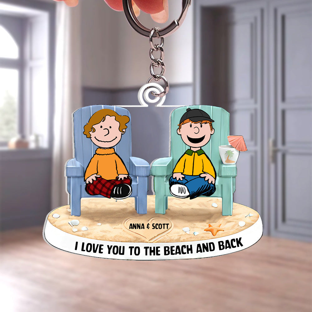 Personalized Acrylic Keychain Couple Gift for Him or Her