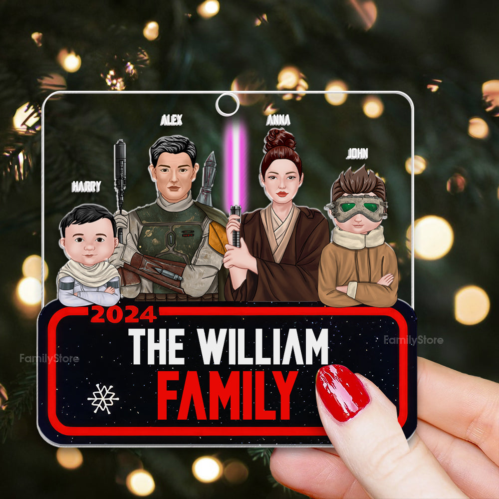 Personalized Galaxy Acrylic Ornament Custom Family Gift