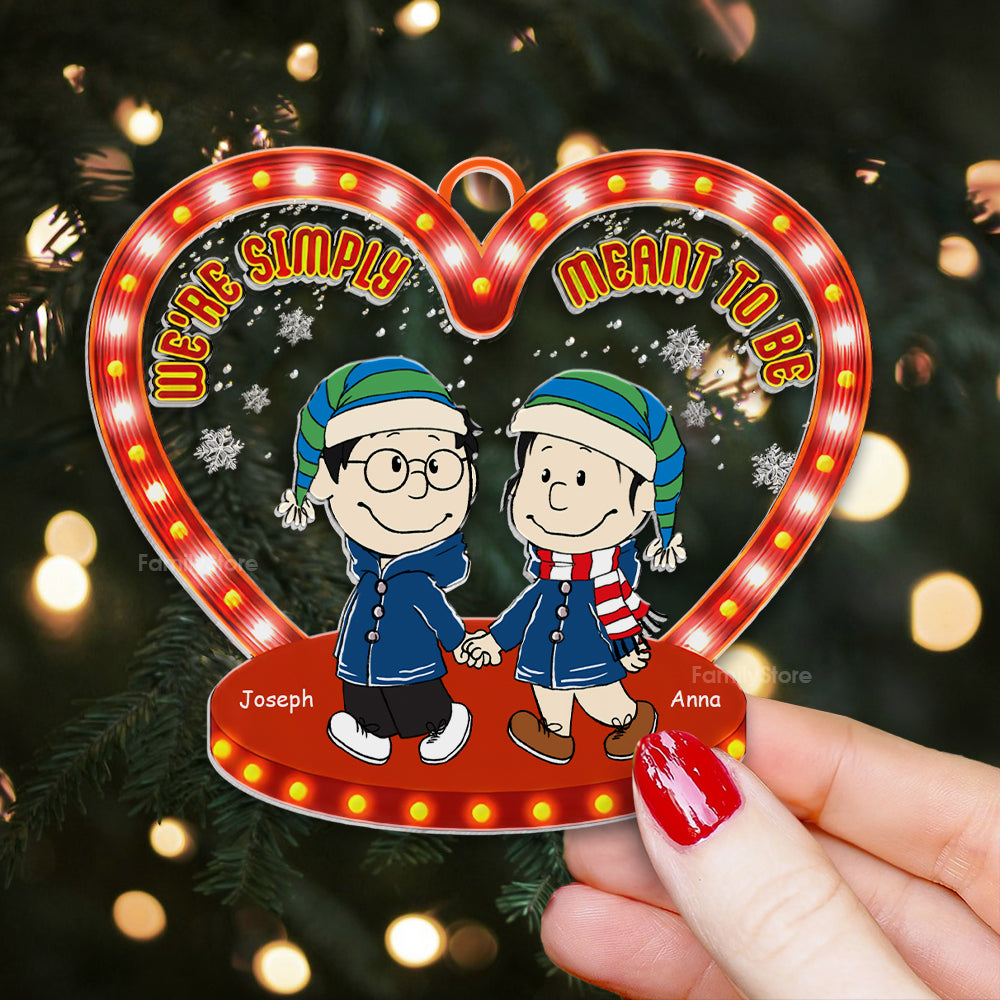 Personalized Acrylic Ornament Heart Couple Gift Unique Keepsake