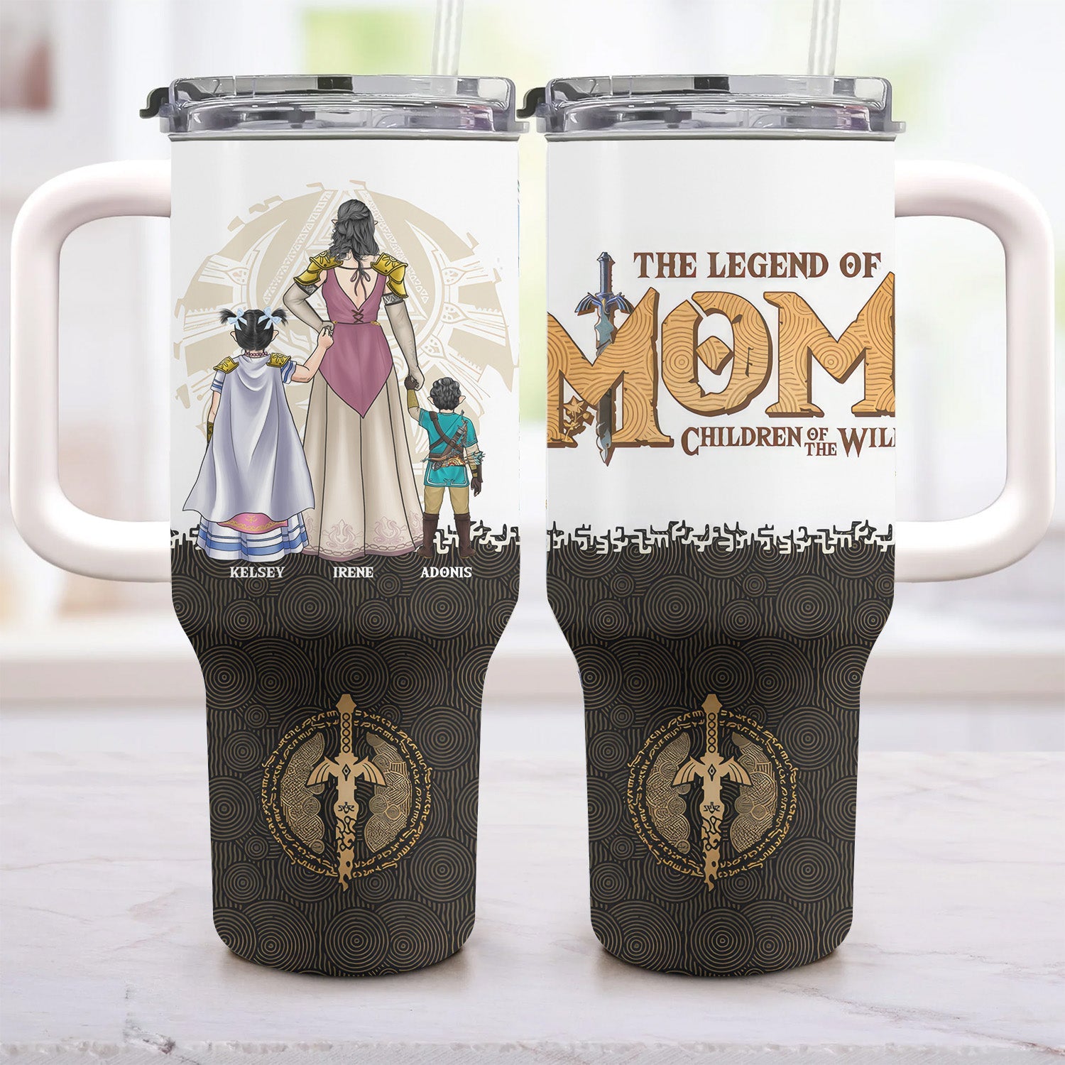 Personalized 40oz Tumbler for Mom with Legend of Mom Design - Gift for Mother's Day