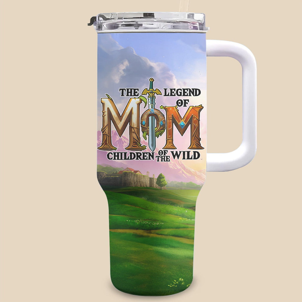 Personalized 40oz Tumbler with Straw for Mom - Legend of Mom Children of the Wild Gift