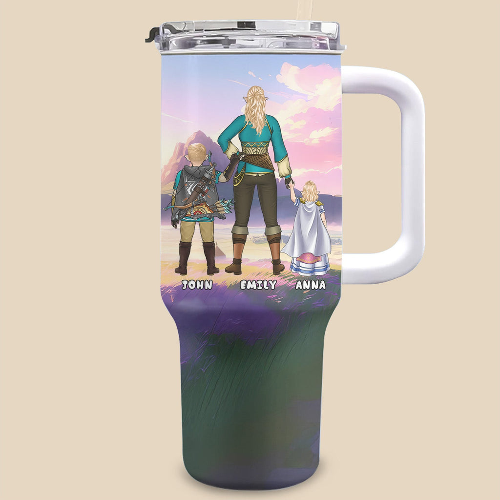 Personalized 40oz Tumbler for Mom with Zelda Design - Gift for Mother's Day
