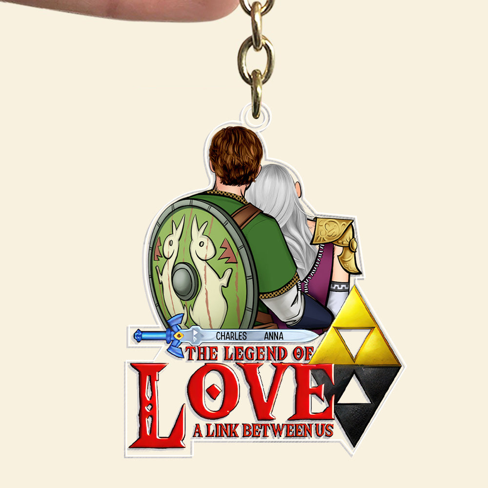 Personalized Zelda Acrylic Keychain for Couples Gift Idea