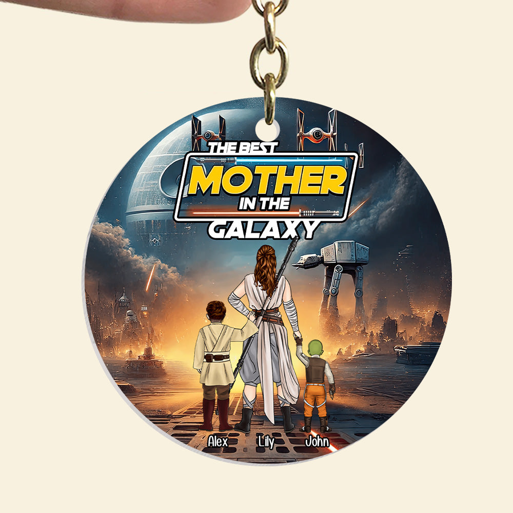 Personalized Mother in the Galaxy Acrylic Keychain Gift for Mom, Grandma, Wife