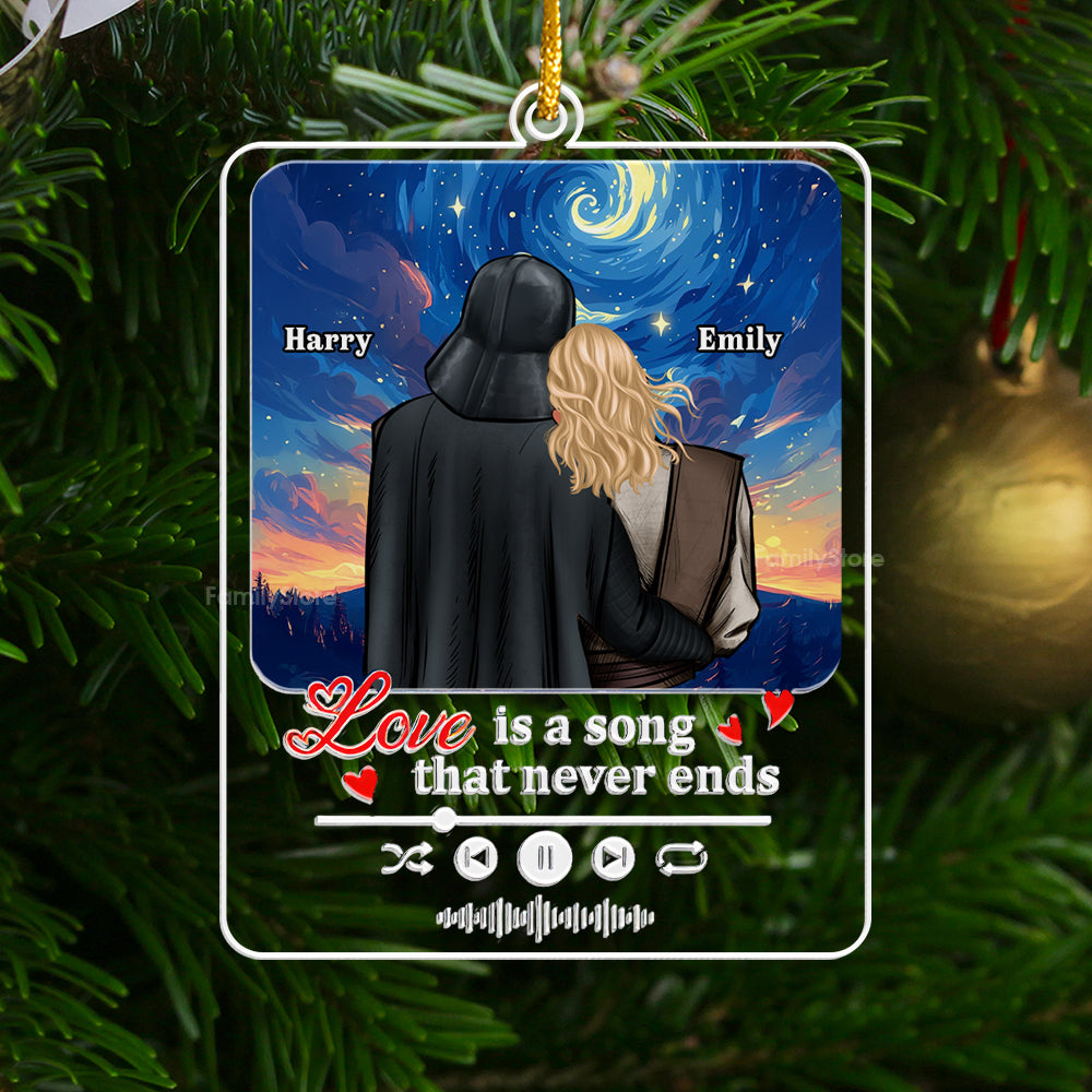 Personalized Acrylic Ornament Love Gift for Couples | Custom Name