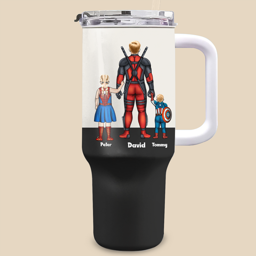 Personalized 40oz Tumbler Cup for Dad with Straw - Father's Day Gift