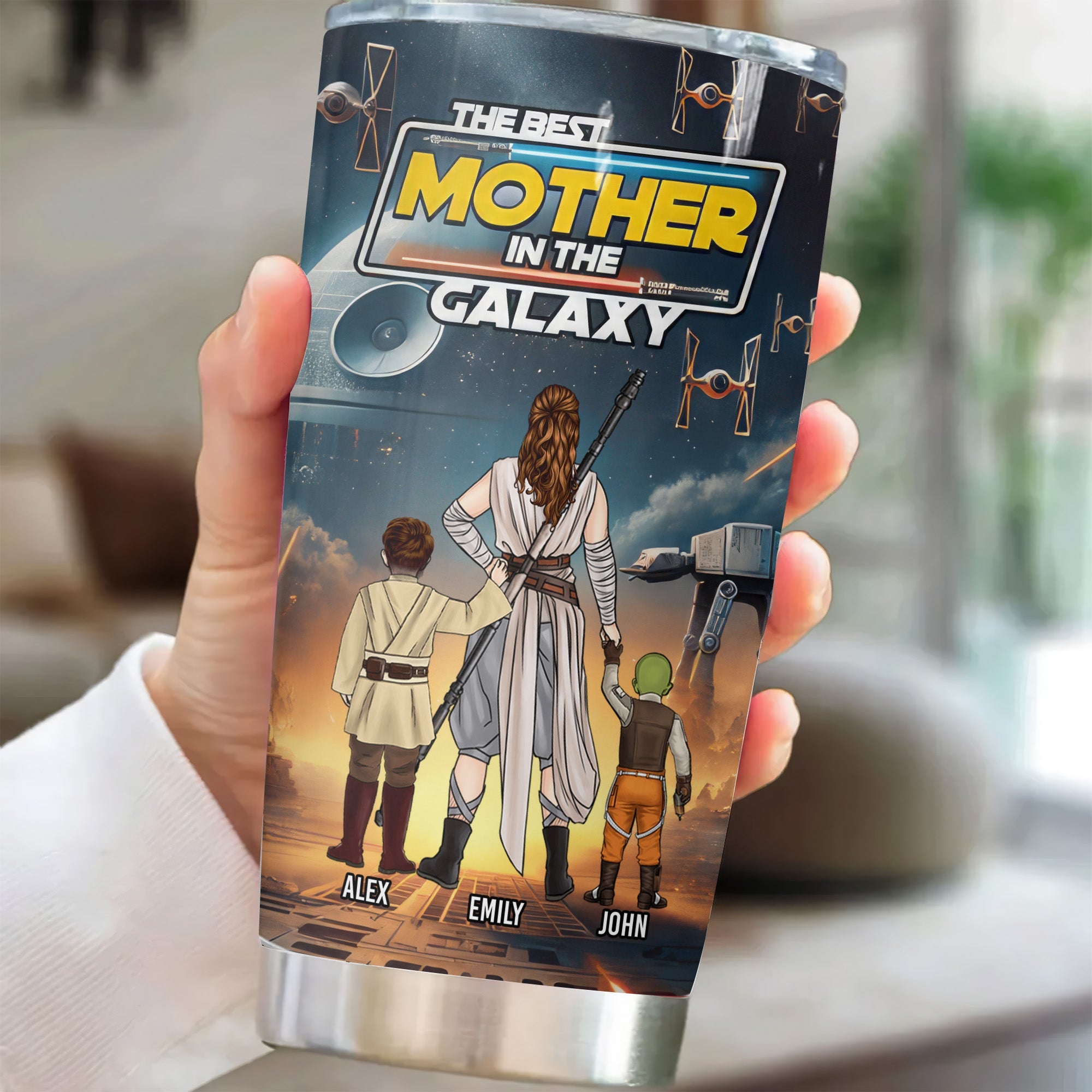 Personalized Tumbler Best Mother in the Galaxy Custom Gift for Mom