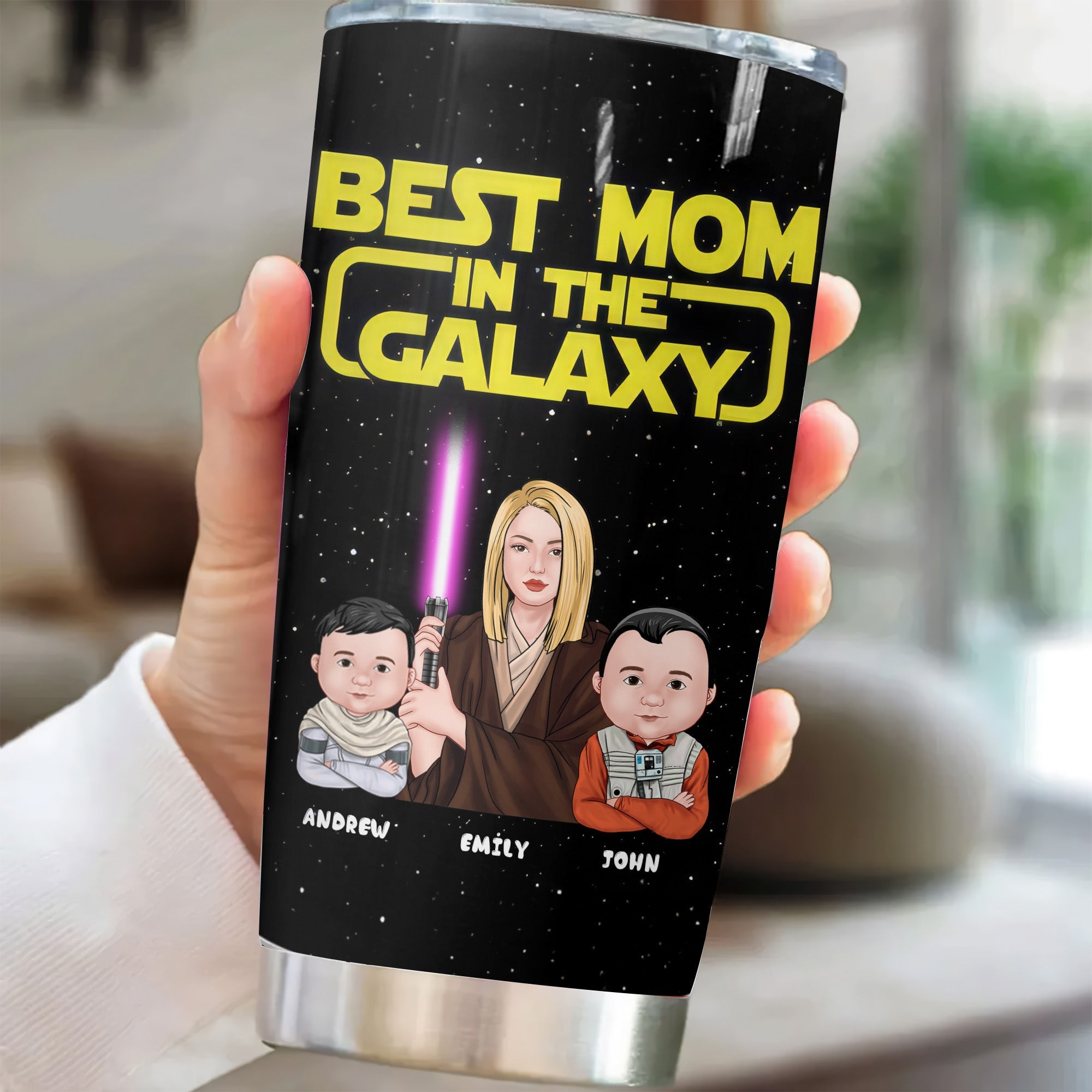 Personalized Best Mom In The Galaxy Tumbler | Unique Gift for Mom