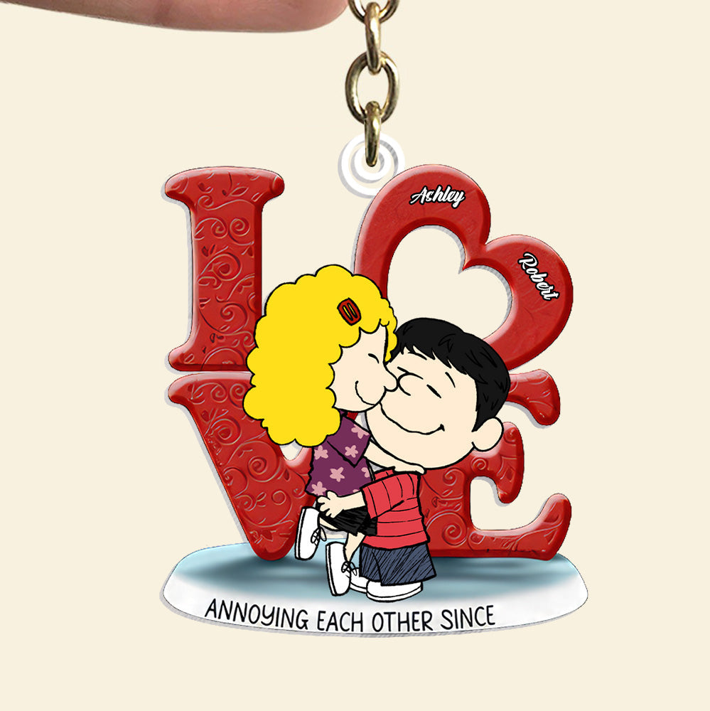Personalized Acrylic Keychain for Couples - Annoying Each Other Gift